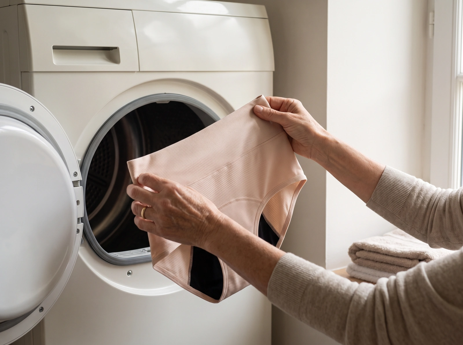 Culotte sortant d'un sèche-linge