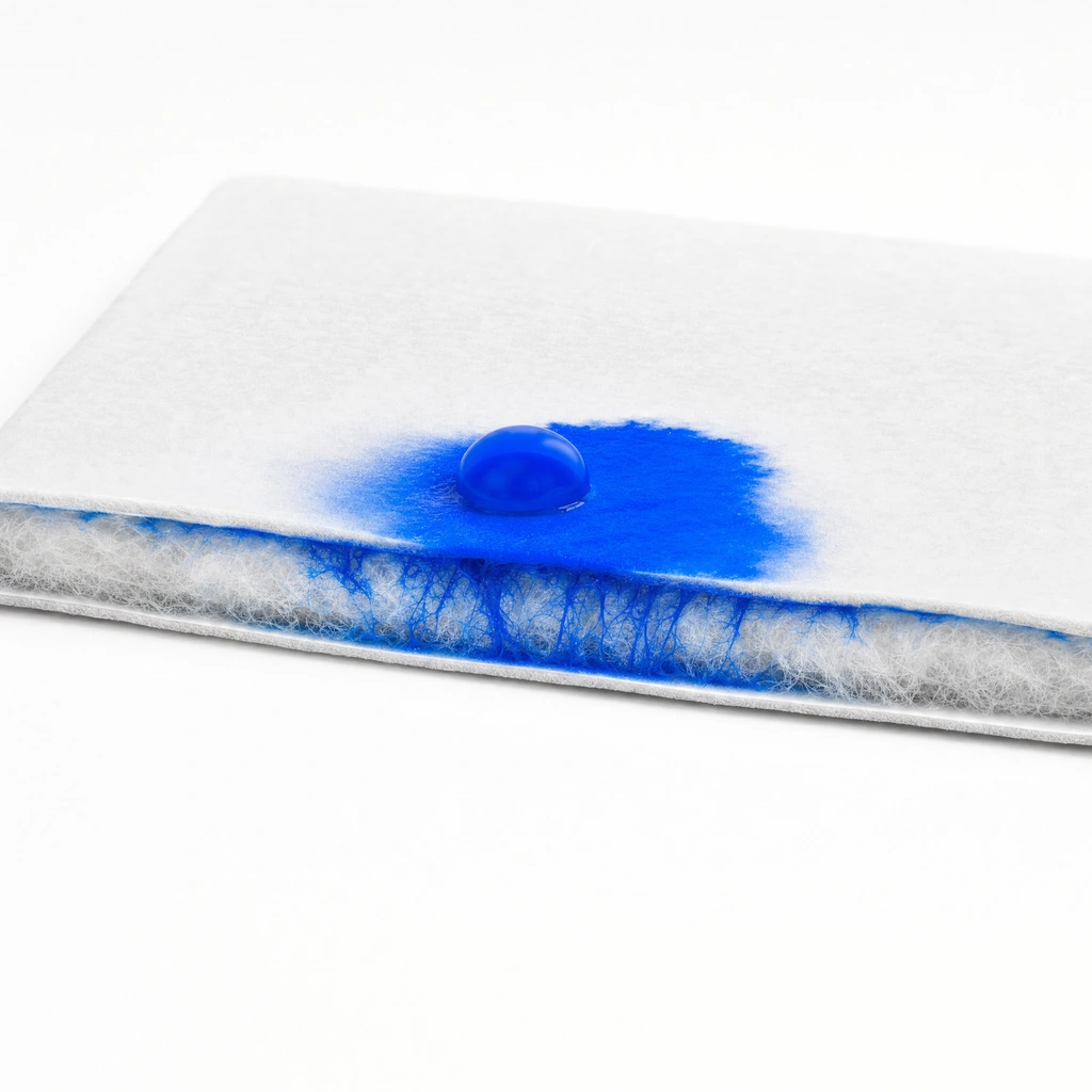 Coupe du cœur absorbant, liquide diffusé