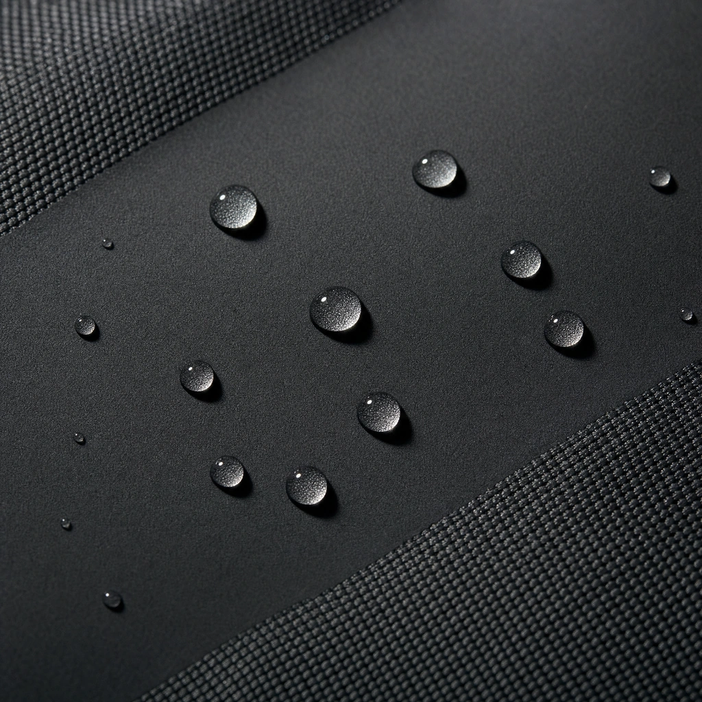 Gouttes retenues par la barrière imperméable